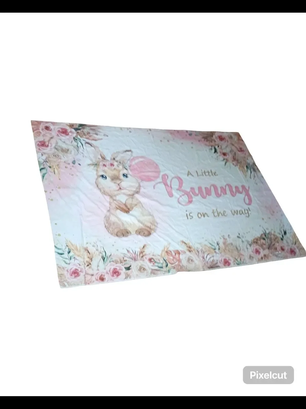 Floral Bunny Baby Shower Banner